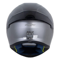 Casco Shaft 584 Sp Solid Gris Metalico Visor Revo Rojo