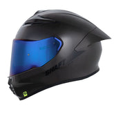 Casco Shaft 584 Sp Solid Gris Oscuro Negro Visor Iridium Azul