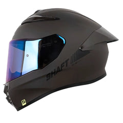 Casco Shaft 584 Sp Solid Gris Oscuro Negro Visor Iridium Azul