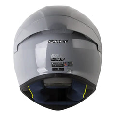 Casco Shaft 584 Sp Solid Gris Silver Visor Iridium Azul