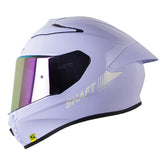 Casco Shaft 584 Sp Solid Morado Blanco Claro Visor Iridium Morado