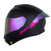 Casco Shaft 584 Sp Solid Negro Fucsia Visor Revo Morado