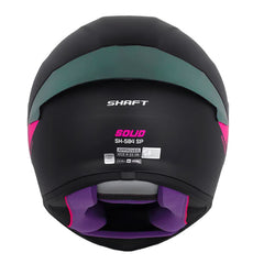 Casco Shaft 584 Sp Solid Negro Fucsia Visor Revo Morado