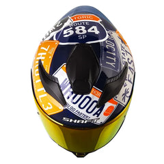 Casco Shaft 584 Sp State Azul Naranja Neón Visor Revo Rojo