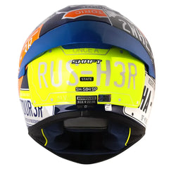 Casco Shaft 584 Sp State Azul Naranja Neón Visor Revo Rojo