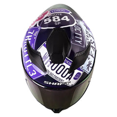 Casco Shaft 584 Sp State Morado Azul Visor Revo Morado