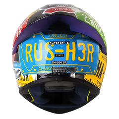 Casco Shaft 584 Sp State Negro Amarillo Neón Visor Iridium Azul