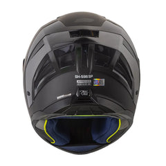 Casco Shaft 596 Solid Negro Gris Visor Iridium Azul
