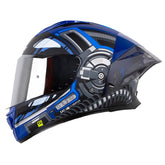 Casco Shaft 596 Sp Cosmo Azul Oscuro Gris Visor Iridium Silver