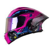 Casco Shaft 596 Sp Sport-Head Fucsia Visor Iridium Morado