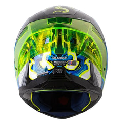 Casco Shaft 596 Tiamat Negro Azul Visor Azul
