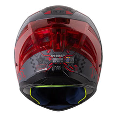 Casco Shaft 596 Vintage Car Gris Negro Visor Iridium Azul
