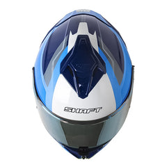 Casco Shaft 598 Gtr Speedou Azul Gris Visor Iridium Azul