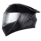 Casco Shaft Carbonite Solid Negro Carbono Visor Iridium Silver