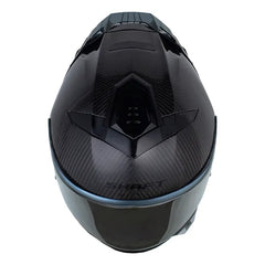 Casco Shaft Carbonite Solid Negro Carbono Visor Iridium Silver
