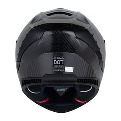 Casco Shaft Carbonite Solid Negro Carbono Visor Revo Rojo