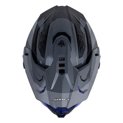 Casco Shaft Mx360 Apricot Gris Oscuro Negro Visor Iridium Azul