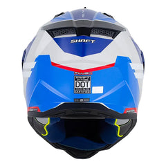 Casco Shaft Mx360 Flush Gris Claro Azul Oscuro Visor Iridium Azul