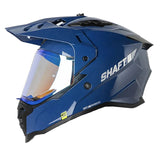 Casco Shaft Mx360 Solid Azul Silver Visor Revo Azul