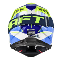 Casco Shaft Mx60 Joukar Azul Amarillo Neon