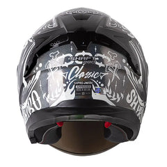 Casco Shaft Pro 240Dv Classic Camaleón Blanco Visor Iridium Azul
