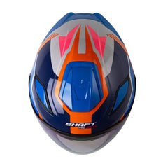 Casco Shaft Pro 343Dv Mayik Gris Claro Naranja Visor Iridium Azul