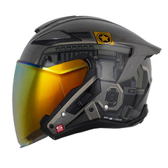 Casco Shaft Pro 343 Dv Airforce Arena Oscuro Visor Revo Rojo