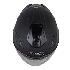 Casco Shaft Pro 343 Dv Solid Negro Amarillo Visor Iridium Azul
