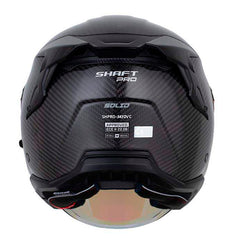 Casco Shaft Pro 343 Dv Solid Negro Carbon Gris Visor Iridium Azul