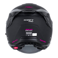 Casco Shaft Pro 343 Dv Solid Negro Fucsia Visor Iridium Fucsia