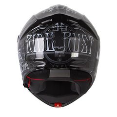 Casco Shaft Pro 4000Dv Evo Ride_Rust Negro Gris Visor Iridium Silver