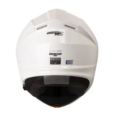 Casco Shaft Pro 4000Dv Evo Solid Blanco Perlado Visor Iridium Azul