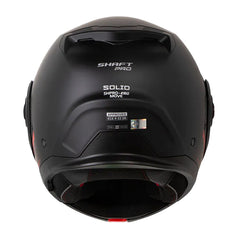 Casco Shaft Pro 4160 Move Solid Negro Rojo Visor Revo Rojo