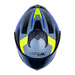 Casco Shaft Pro 4200Dv Burnt Gris Amarillo Neon Visor Iridium Azul