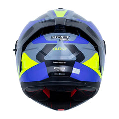 Casco Shaft Pro 4200Dv Burnt Gris Amarillo Neon Visor Iridium Azul