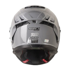 Casco Shaft Pro 606Sp Solid Gris Visor Revo Azul