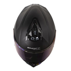 Casco Shaft Pro 609 Venom Solid Negro Azul Visor Iridium Azul