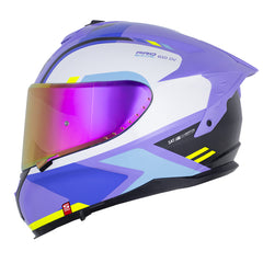 Casco Shaft Pro 610Dv Evo Prodem Morado Azul Claro Visor Revo Morado