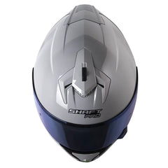 Casco Shaft Pro 610Dv Evo Solid Gris Silver Visor Iridium Azul