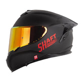 Casco Shaft Pro 610Dv Evo Solid Negro Rojo Visor Revo Rojo
