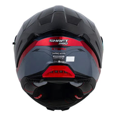 Casco Shaft Pro 611Rs Xteph Gris Oscuro Metalico Rojo Visor Revo Rojo