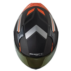 Casco Shaft Pro 612Dv Darma Gris Naranja Visor Revo Rojo