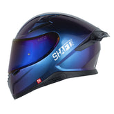 Casco Shaft Pro 612Dv Evo Solid Camaleon Silver Visor Iridium Azul