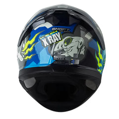 Casco Shaft Pro 612Dv X-Ray Azul Gris Visor Iridium Azul