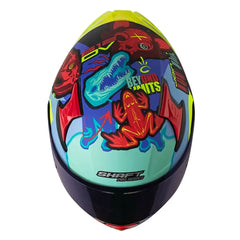Casco Shaft Pro 612Dv X-Ray Azul Rojo Visor Iridium Azul