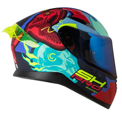 Casco Shaft Pro 612Dv X-Ray Azul Rojo Visor Iridium Azul