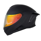 Casco Shaft Pro 614 Dv R Solid Negro Gris Visor Revo Rojo