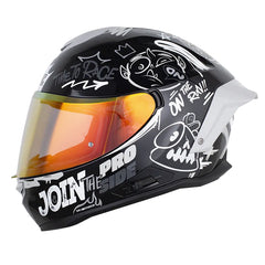 Casco Shaft Pro 614 Dv R Street Ko Negro Gris Visor Iridium Rojo