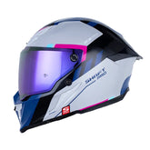 Casco Shaft Pro 615Dv Napa Azul Oscuro Fucsia Visor Revo Morado