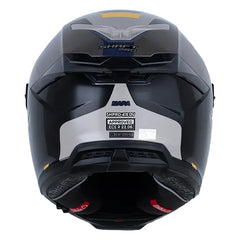 Casco Shaft Pro 615Dv Napa Gris Azul Oscuro Visor Iridium Dorado